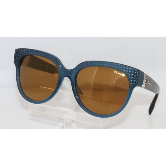 New Women's Chopard Blue W/ Crystals Sunglasses - Picture 1 of 5